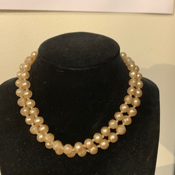 Vintage layered faux pearls necklace 14” - Picture 1 of 6